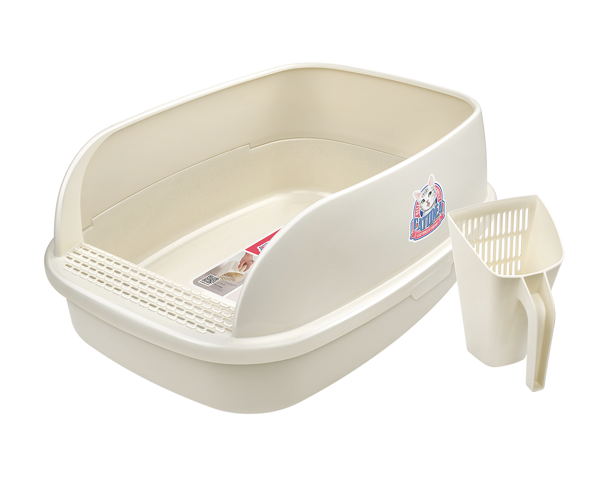 bread cat litter tray with scoop large and wide