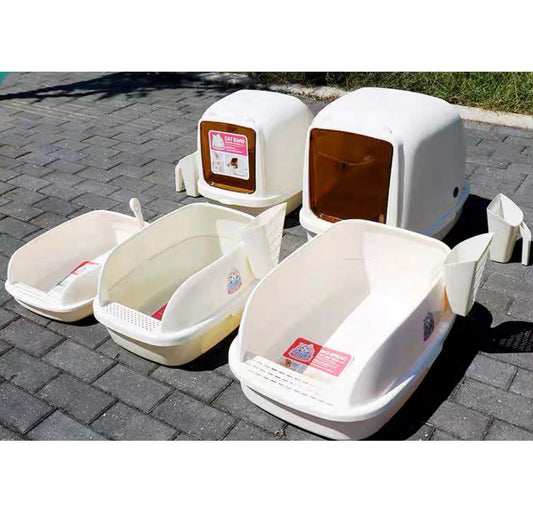 Bread Cat Litter Tray with Scoop Large and Wide