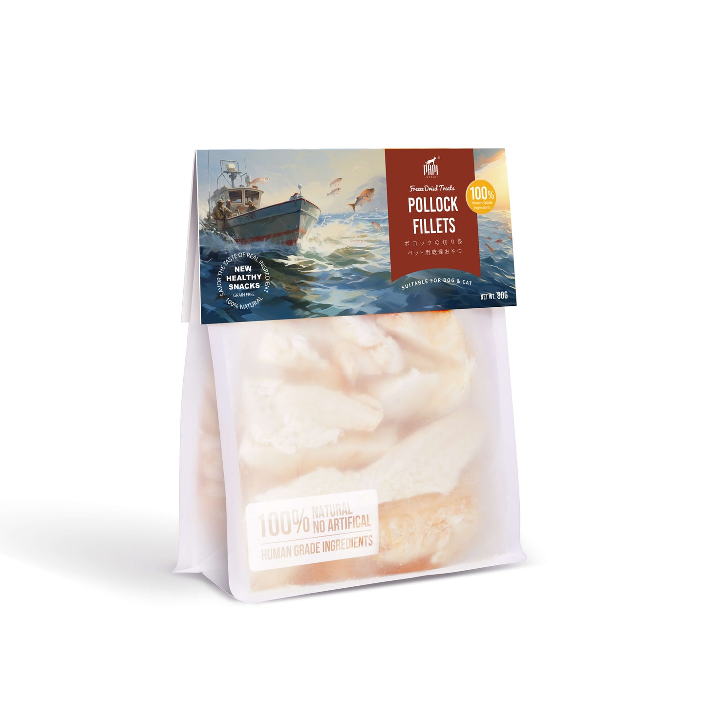 freeze dried pollock fillets for pets 80g