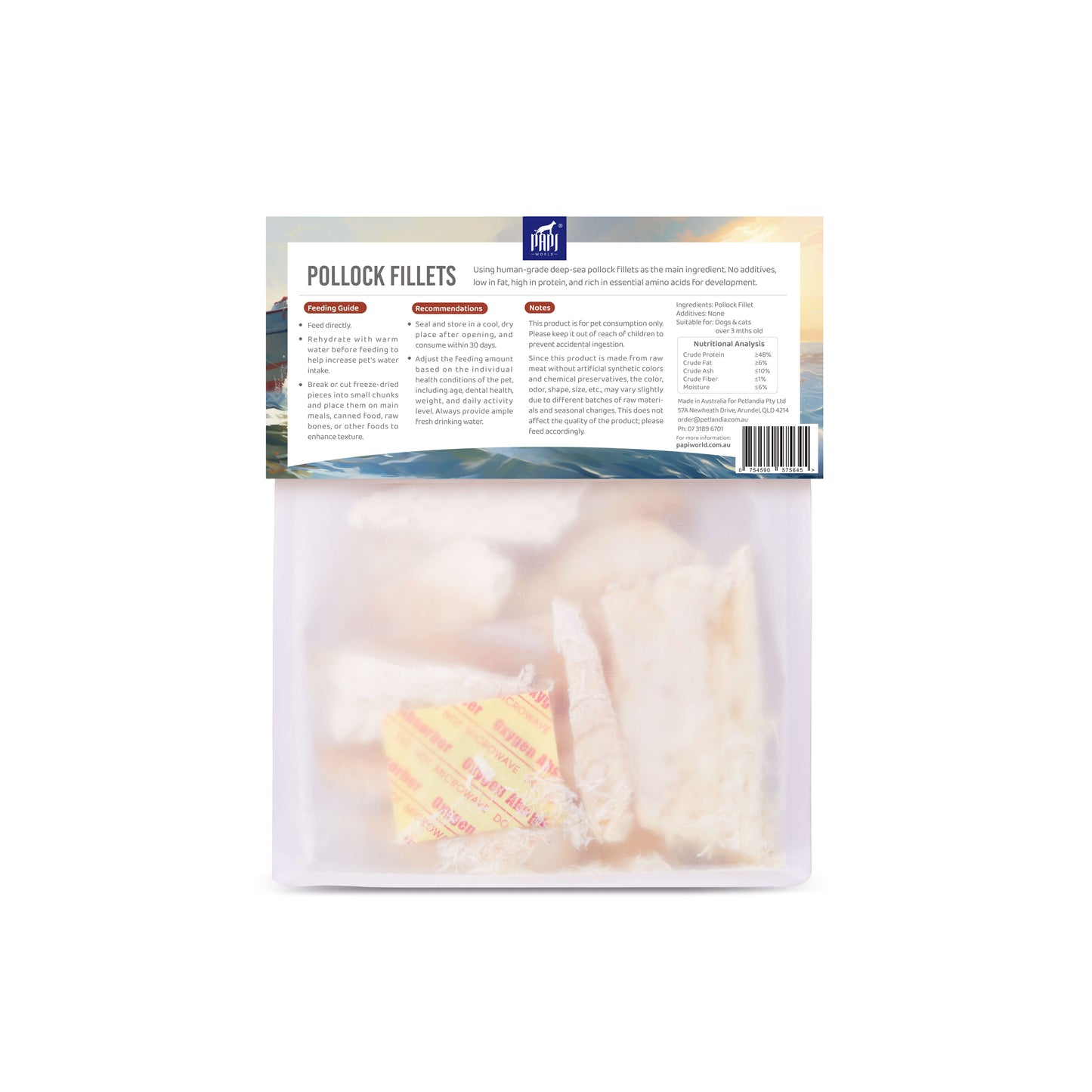 freeze dried pollock fillets for pets 80g