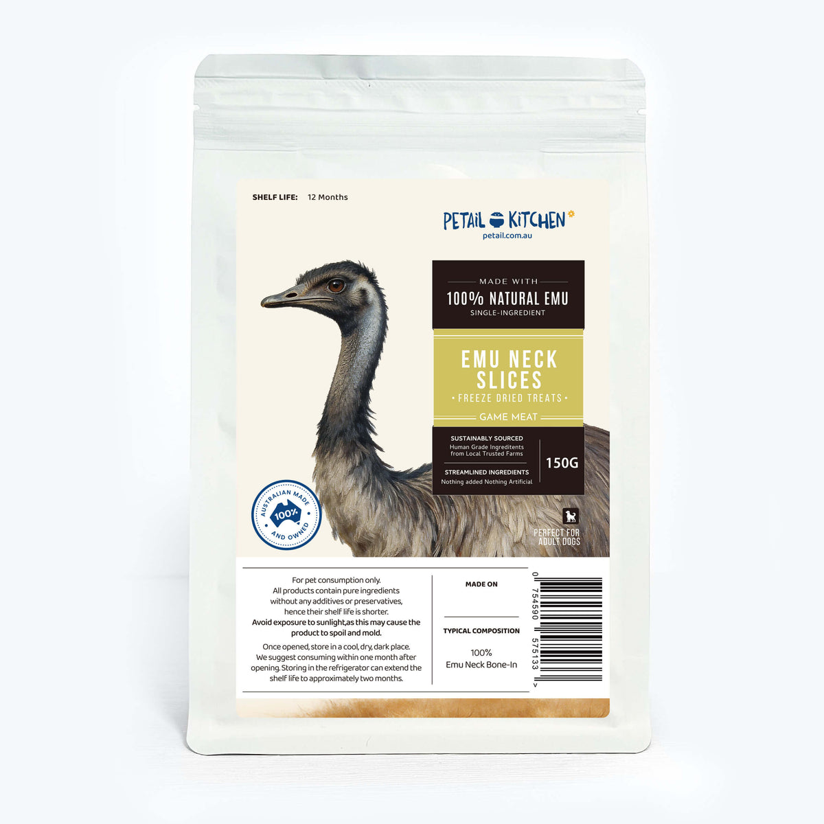 emu neck slices