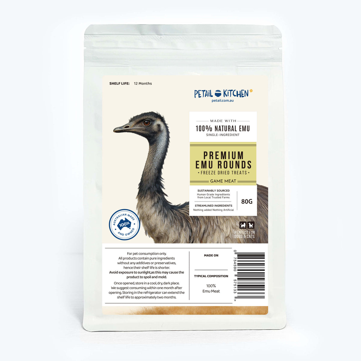 freeze-dried emu premium rounds