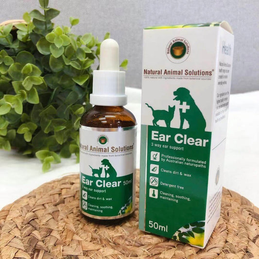 Ear Clear 100% Natural Ingredients For Dogs And Cats 50ml